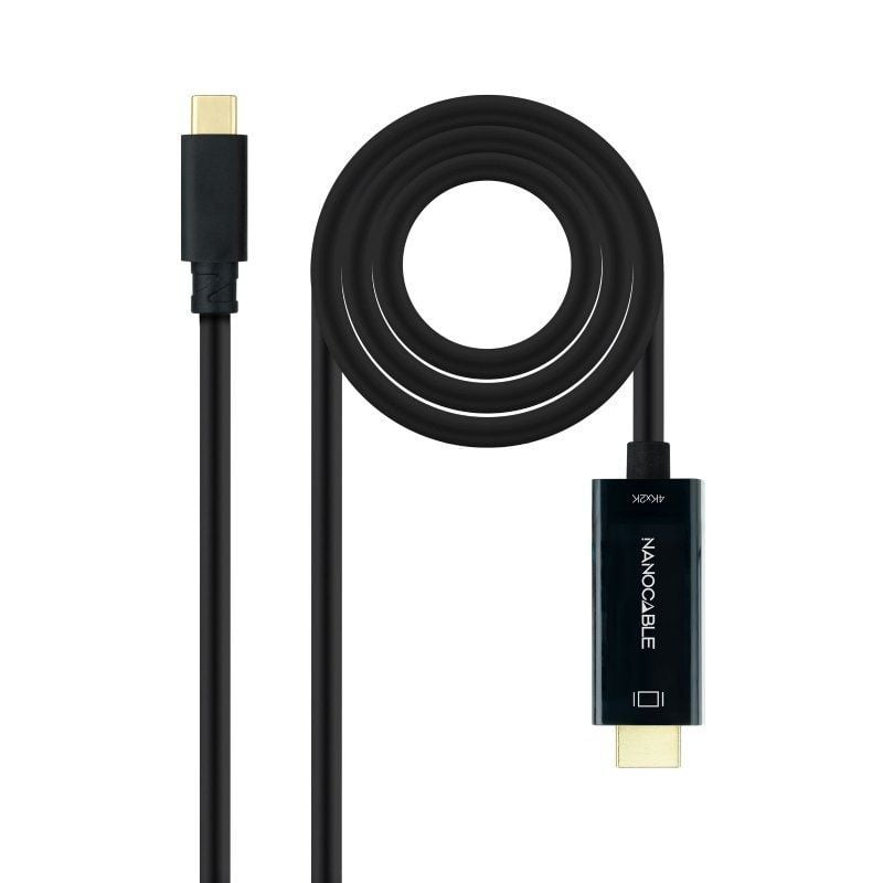 Cabo Conversor Nanocable 10.15.5133 / USB Tipo C Macho - HDMI Macho / 3m / Preto