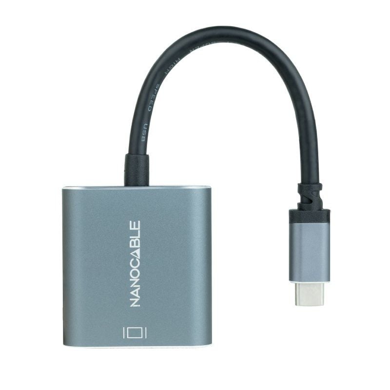 Cabo Conversor Nanocable 10.16.4103-g / USB Tipo C Macho - Dvi-d (24+1) Fêmea / 15 Cm / Cinzento