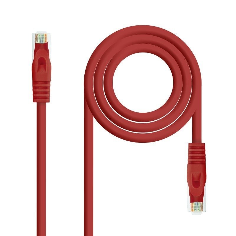 Cabo de Rede RJ45 UTP Nanocable 10.20.1800-l25-r Cat.6a / LSZH / 25cm / Vermelho