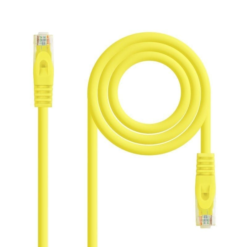 Cabo de Rede RJ45 UTP Nanocable 10.20.1800-l25-y Cat.6a / LSZH / 25cm / Amarelo