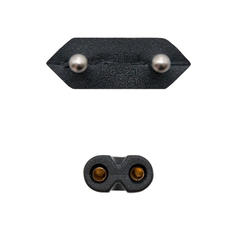 Cabo de Alimentação Form 8 Nanocable 10.22.0402 / CEE7 / 16 Macho - C7 Fêmea / 1,5m / Preto