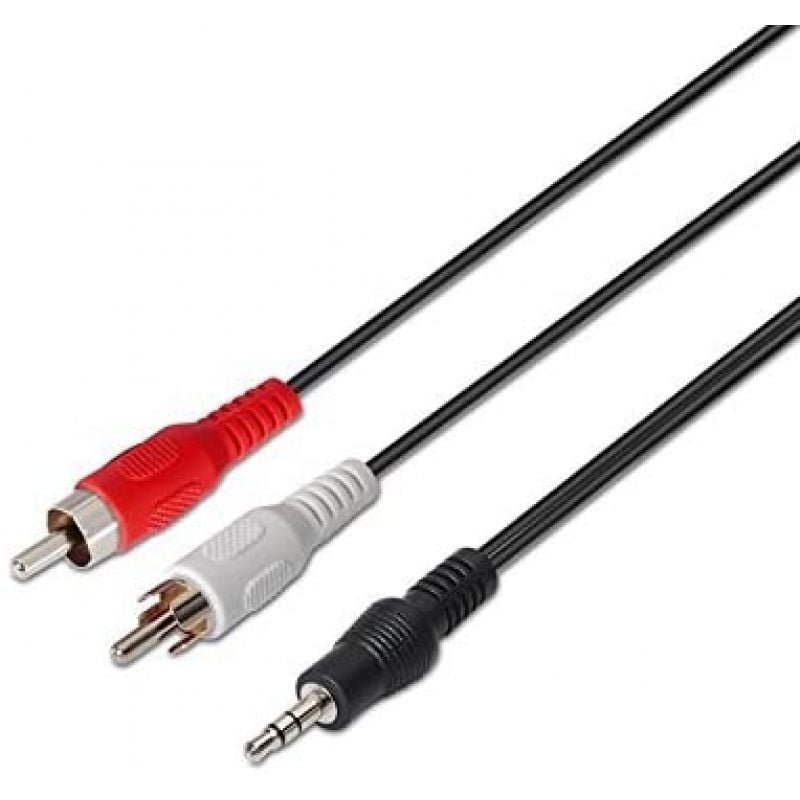 Cabo Estéreo Nanocable 10.24.0310 / Jack 3.5 Macho - 2x RCA Macho / 10m / Preto