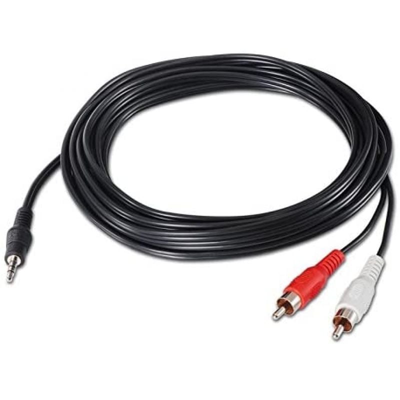 Cabo Estéreo Nanocable 10.24.0310 / Jack 3.5 Macho - 2x RCA Macho / 10m / Preto