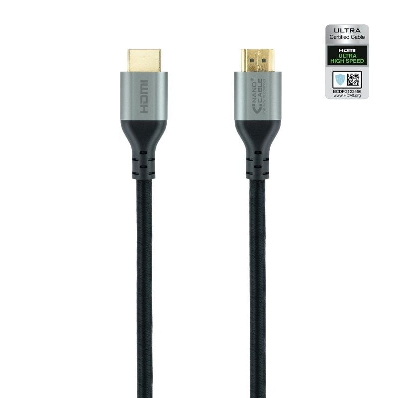 HDMI 2.1 8K Nanocable 10.15.8102 / Macho HDMI - Macho HDMI / 2m / Certificado / Preto