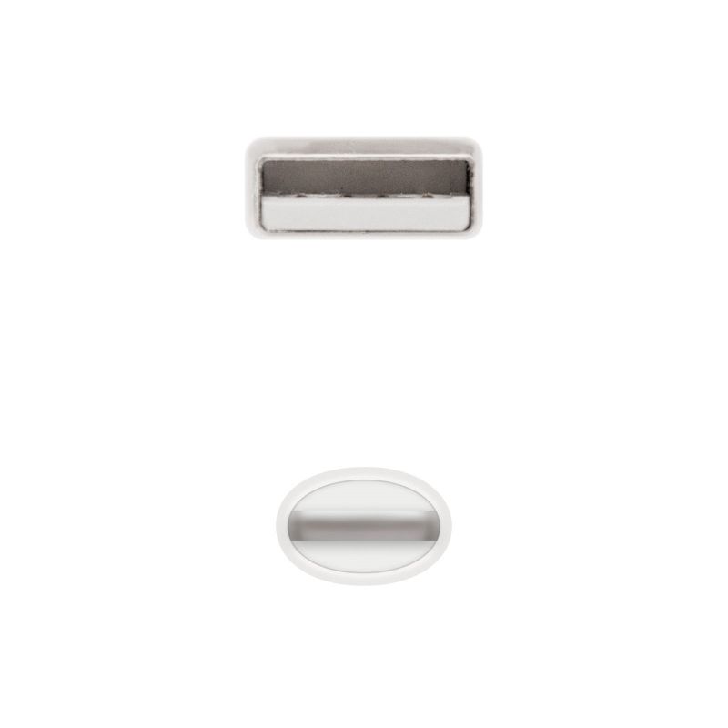 Cabo USB 2.0 Lightning Nanocable 10.10.0400 / USB Macho - Lightning Macho / 50 Cm / Branco