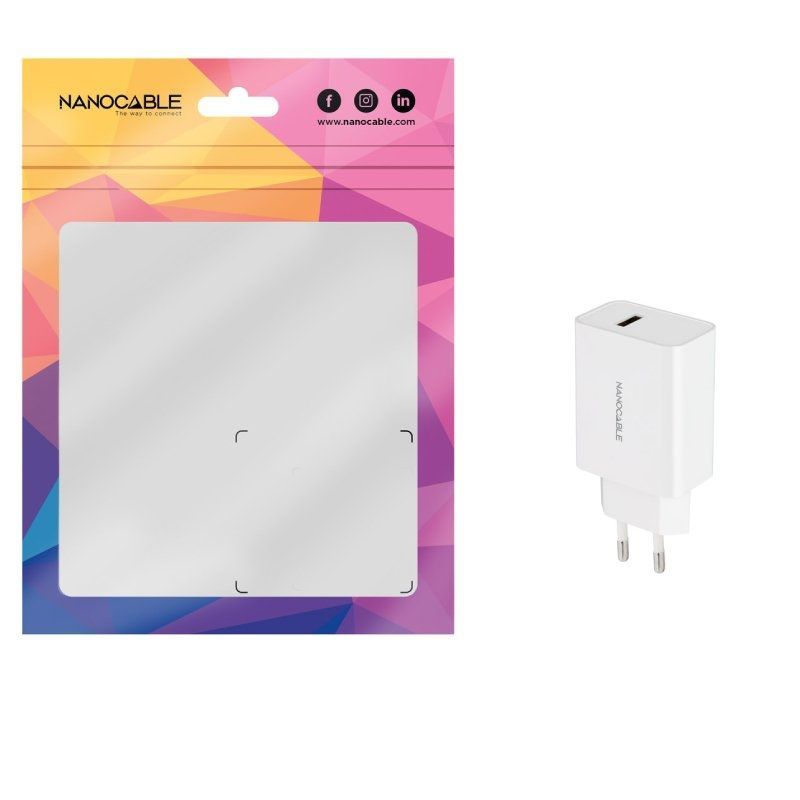 Carregador de Parede Nanocable 10.10.2003 / 1xusb / 10W / Branco