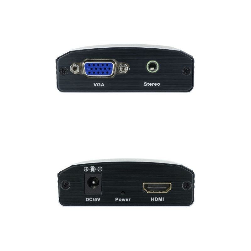 Nanocable 10.16.2101-bk / HDMI Fêmea - VGA Fêmea / Jack 3.5 Fêmea / 15cm / Preto