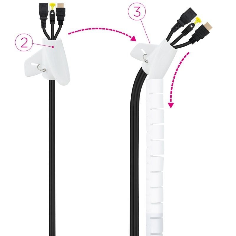 Organizador de Cabos em Espiral Nanocable 10.36.0003-w / 3m