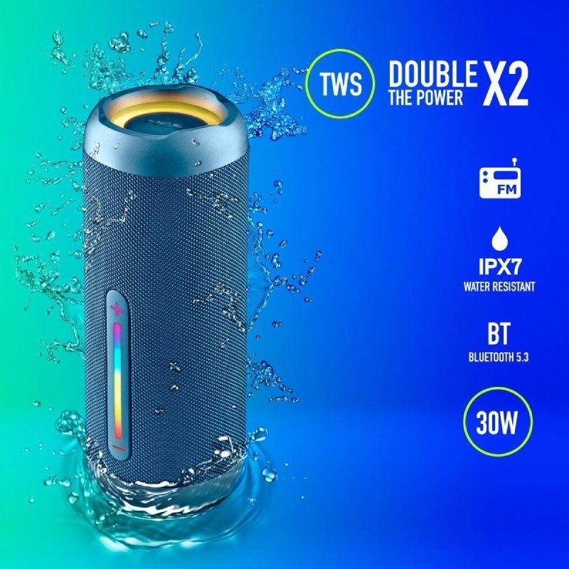 Altifalante Bluetooth NGS Roller Furia 2 / 30W / 2.0 / Azul