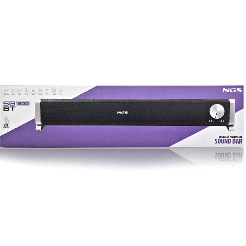 Barra de Som Bluetooth NGS Subway / 40W / 2.0 / Preto