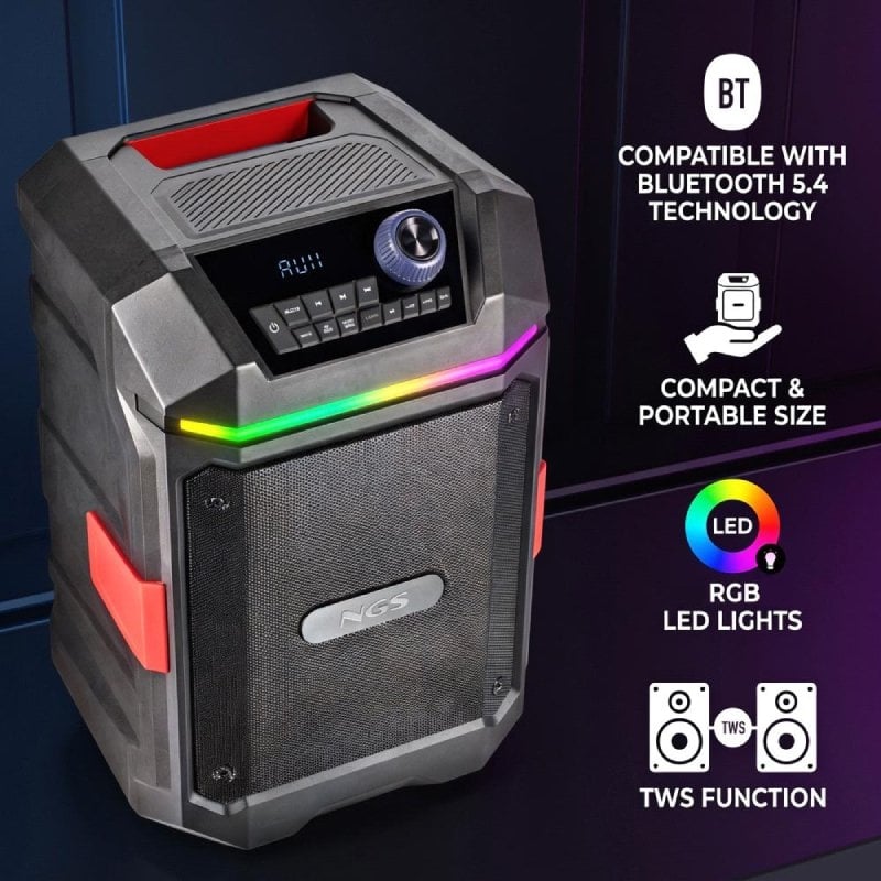 Altifalante Portátil com Bluetooth NGS Wild Bash Compact / 240 W