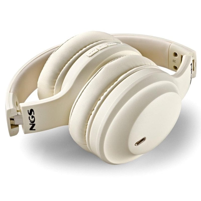 Auscultadores sem Fios NGS Artica Glacier / com Microfone / Bluetooth / Bege