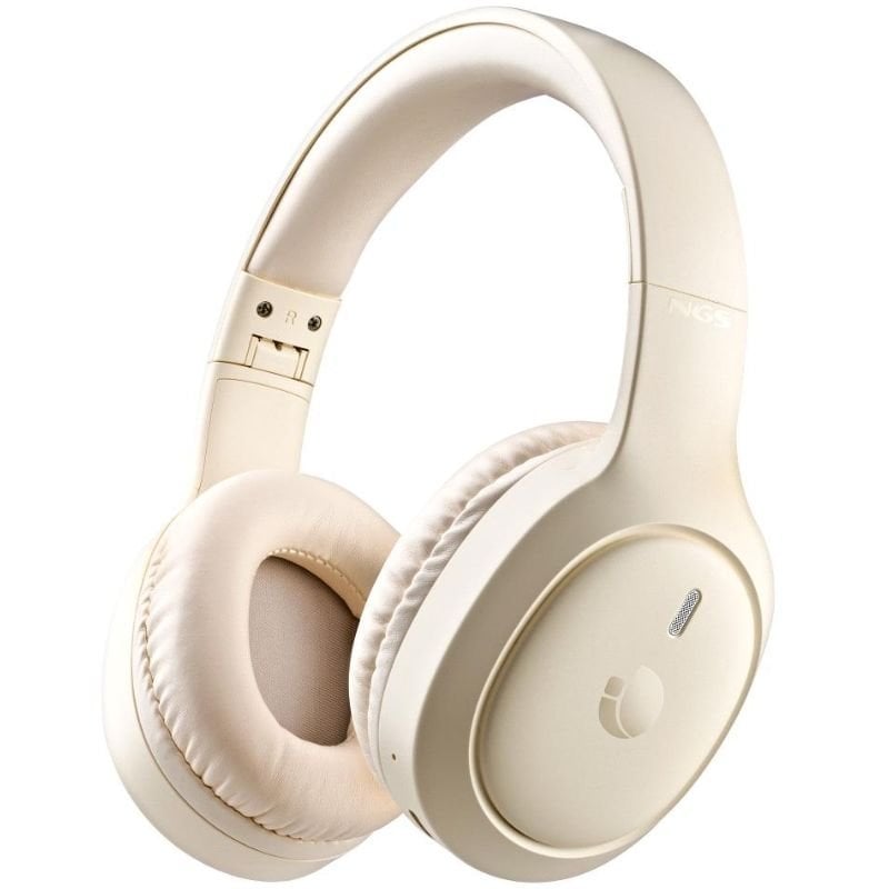 Auscultadores sem Fios NGS Artica Tempest / com Microfone / Bluetooth / Bege
