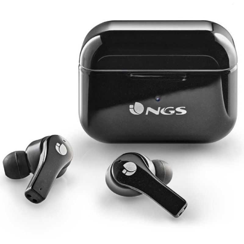 Auscultadores Bluetooth NGS Ártica Bloom com Estojo de Carregamento / Autonomia 6h / Preto