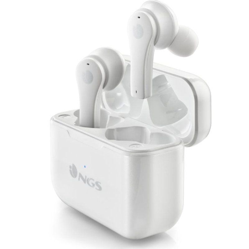 Auscultadores Bluetooth NGS Ártica Bloom com Estojo de Carregamento / Autonomia 6h / Branco