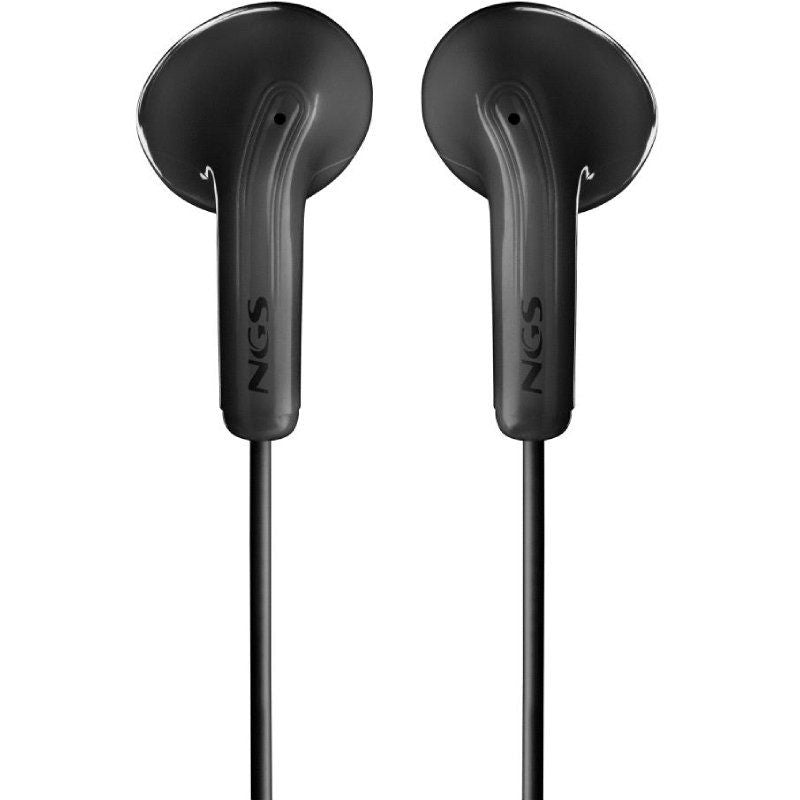 Auscultadores Intra-auriculares NGS Cross Flip / com Microfone / Jack 3.5 / Preto