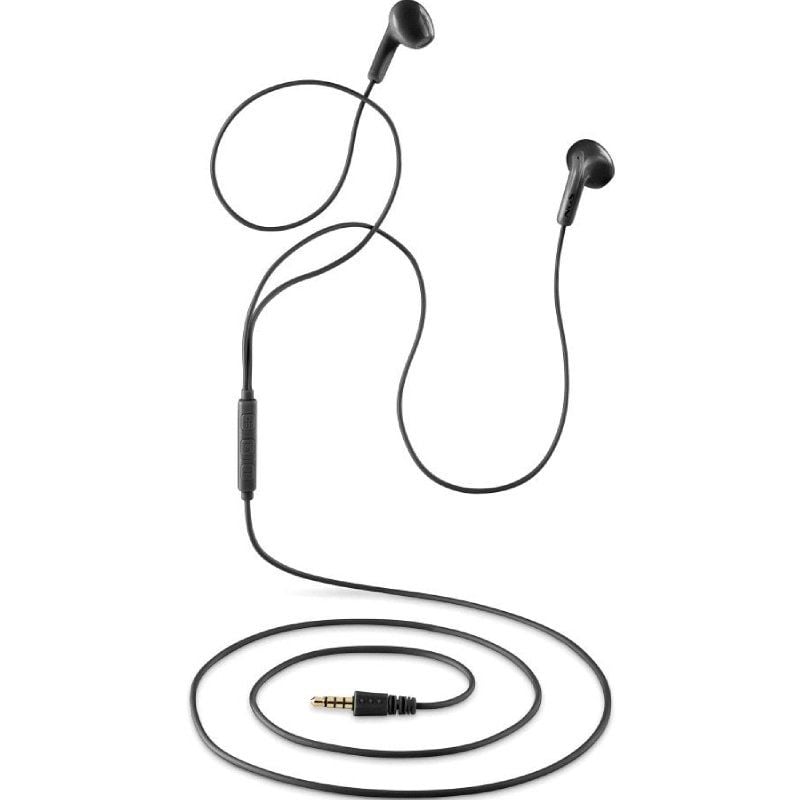 Auscultadores Intra-auriculares NGS Cross Flip / com Microfone / Jack 3.5 / Preto