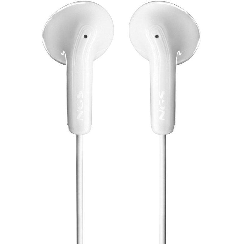 Auscultadores Intra-auriculares NGS Cross Flip / com Microfone / Jack 3.5 / Branco