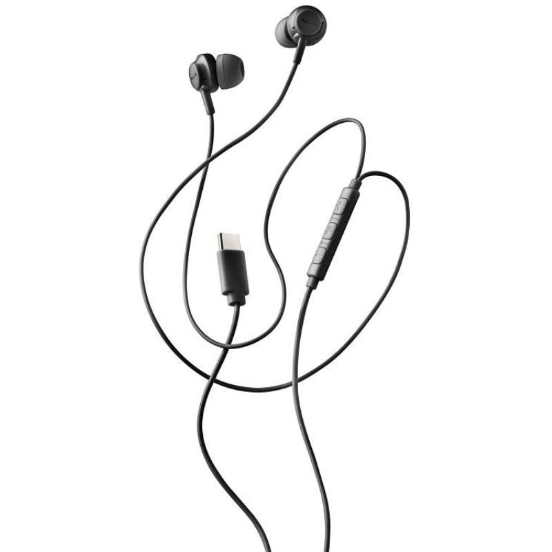 Auscultadores Intra-auriculares NGS Cross Step / com Microfone / USB Type-c / Preto
