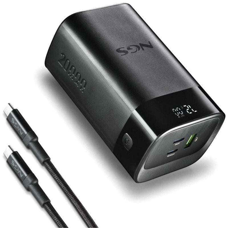 Powerbank 20000mah NGS TWIX20 / 65W / Compatível com Computadores Portáteis / Preto