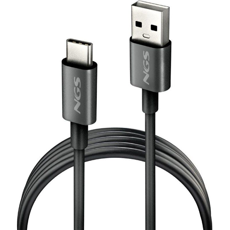 Cabo USB 2.0 NGS Zyro-ac / Macho USB - Macho USB Tipo C / Até 15W / 480mbps / 1m / Preto