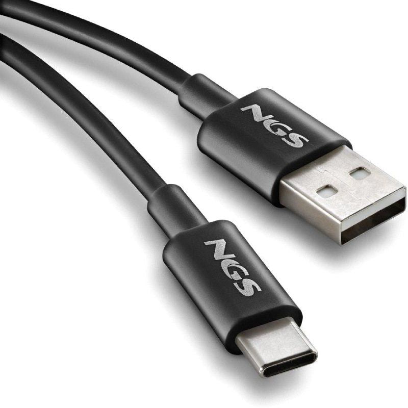 Cabo USB 2.0 NGS Zyro-ac / Macho USB - Macho USB Tipo C / Até 15W / 480mbps / 1m / Preto