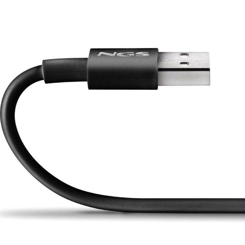Cabo USB 2.0 NGS Zyro-ac / Macho USB - Macho USB Tipo C / Até 15W / 480mbps / 1m / Preto