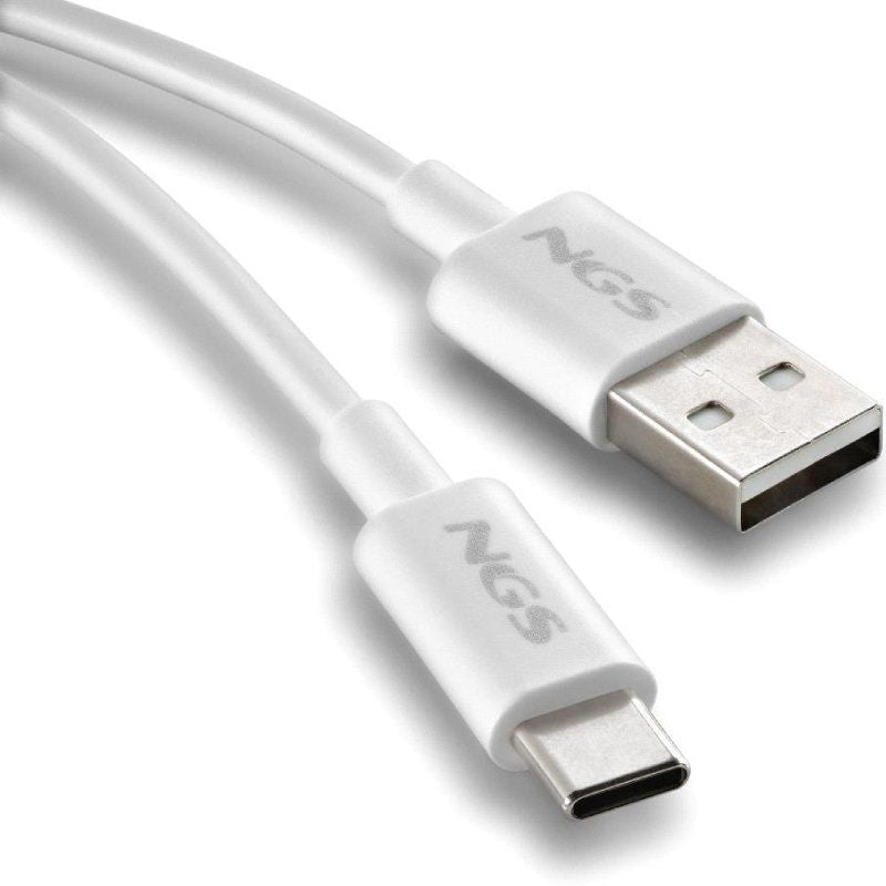 Cabo USB 2.0 NGS Zyro-ac / Macho USB - Macho USB Tipo C / Até 15W / 480mbps / 1m / Branco