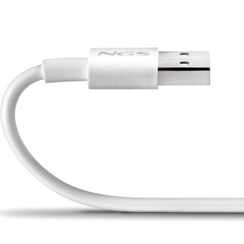 Cabo USB 2.0 NGS Zyro-ac / Macho USB - Macho USB Tipo C / Até 15W / 480mbps / 1m / Branco