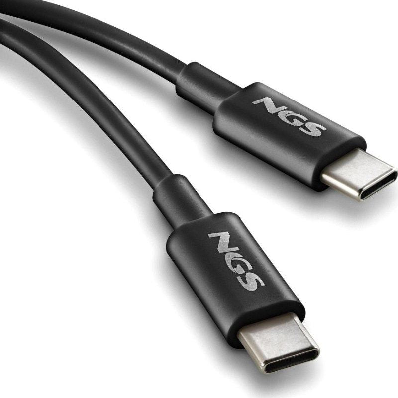 Cabo USB 2.0 Tipo C NGS ZYRO 60w-1 / USB Tipo C Macho - USB Tipo C Macho / Até 60W / 480mbps / 1m /…