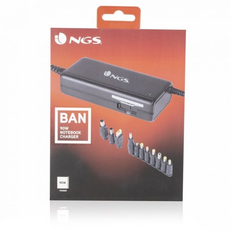 Carregador para Computador Portátil NGS BAN / 90W / Manual / 11 Conectores / Tensão 12-20v