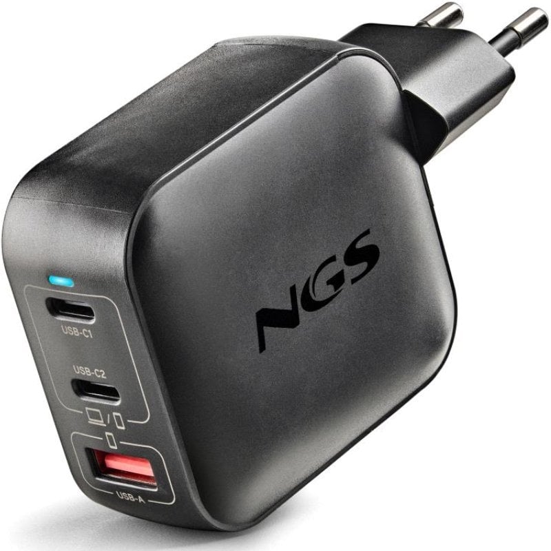 Carregador de Parede Gan NGS BUD100WTINY 100W / 2xusb Type-c / 1xusb / 100W