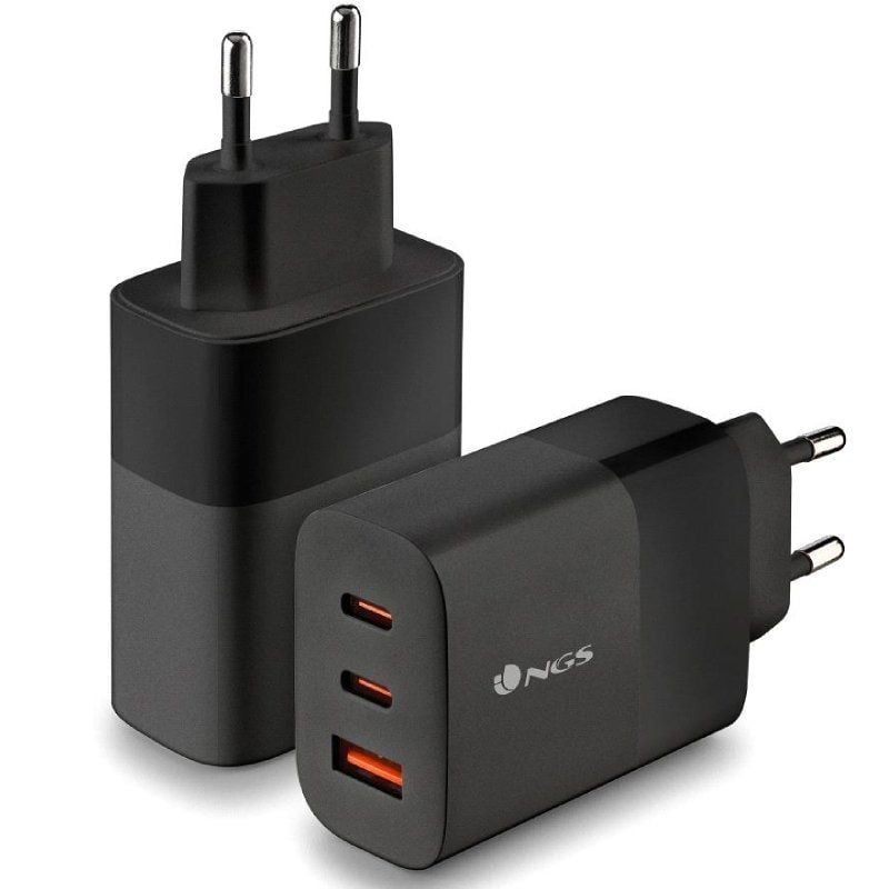 Carregador de Parede Gan NGS Bud 65W / 2xusb Type-c / 1xusb / 65W