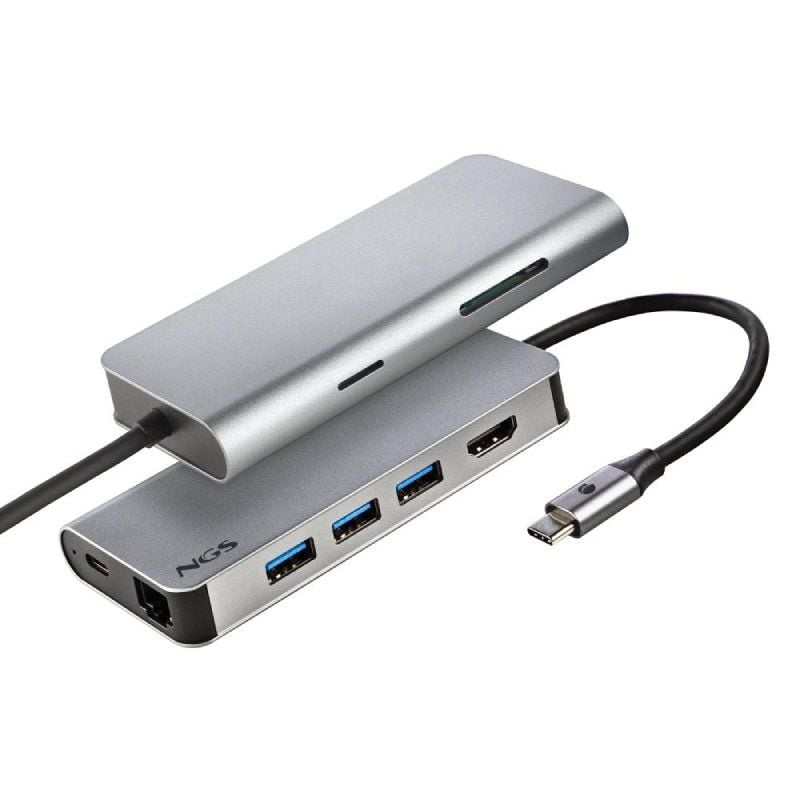 Docking USB Type-c NGS Wonderdock8 / 3xusb / 1xusb Type-c DP / 1xhdmi 4K / 1xrj45 / 1xsd Card Reader
