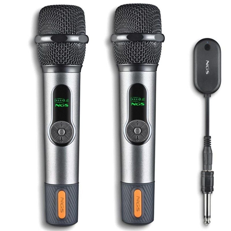 Conjunto de 2 Microfones sem Fios NGS Singer Star Duo