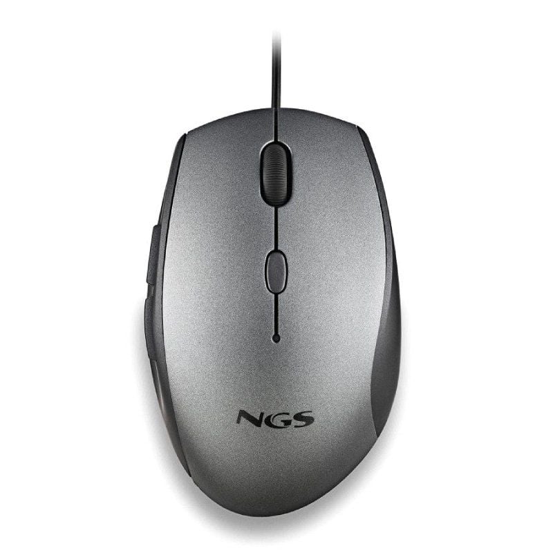 Rato Ergonómico NGS Moth Gray / Até 1600 DPI / Cinzento