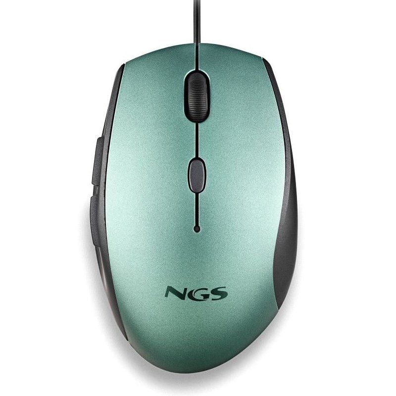 Rato Ergonómico NGS Moth Ice / Até 1600 DPI / Verde Gelo