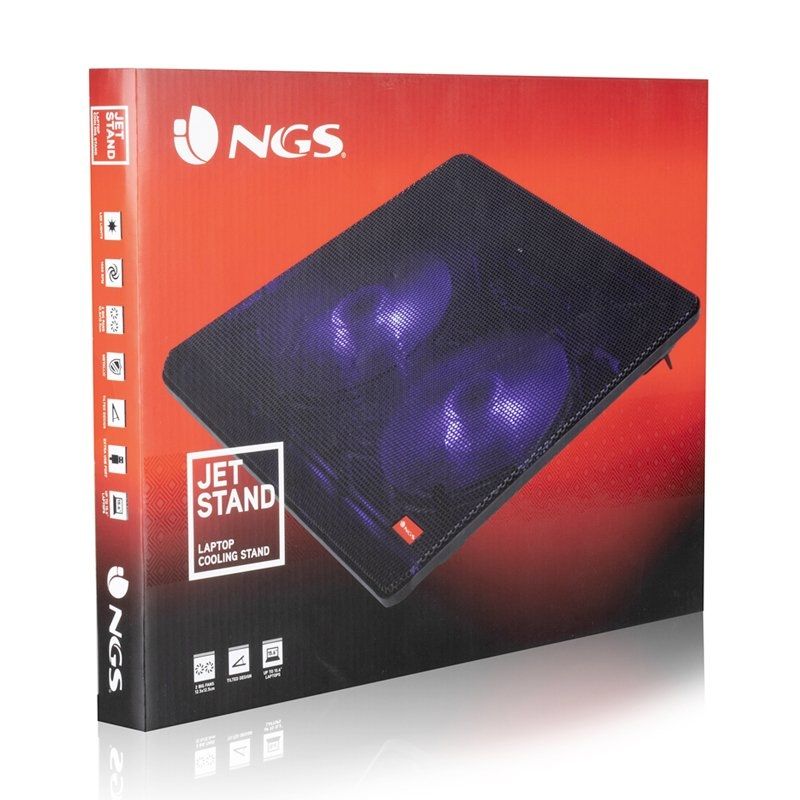 NGS Cooler Jetstand para Computadores Portáteis Até 15,6" / Iluminação LED
