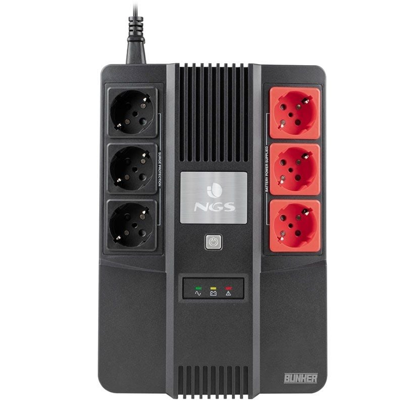 UPS NGS Fortress Bunker Offline / 600va-360w / 6 Saídas / Formato de Bloco