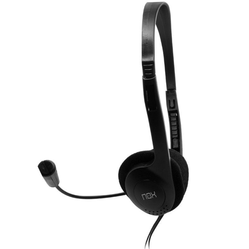 Auscultadores Nox Voice One / com Microfone / Jack 3.5 / Preto