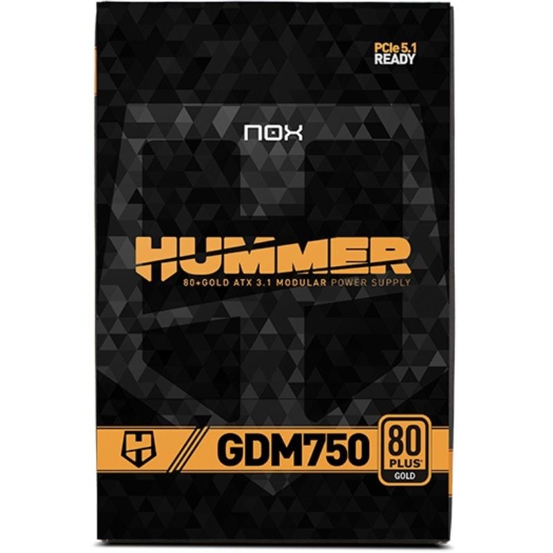 Fonte de Alimentação Nox Hummer GDM / 750W / Ventilador de 12cm / 80 Plus Gold