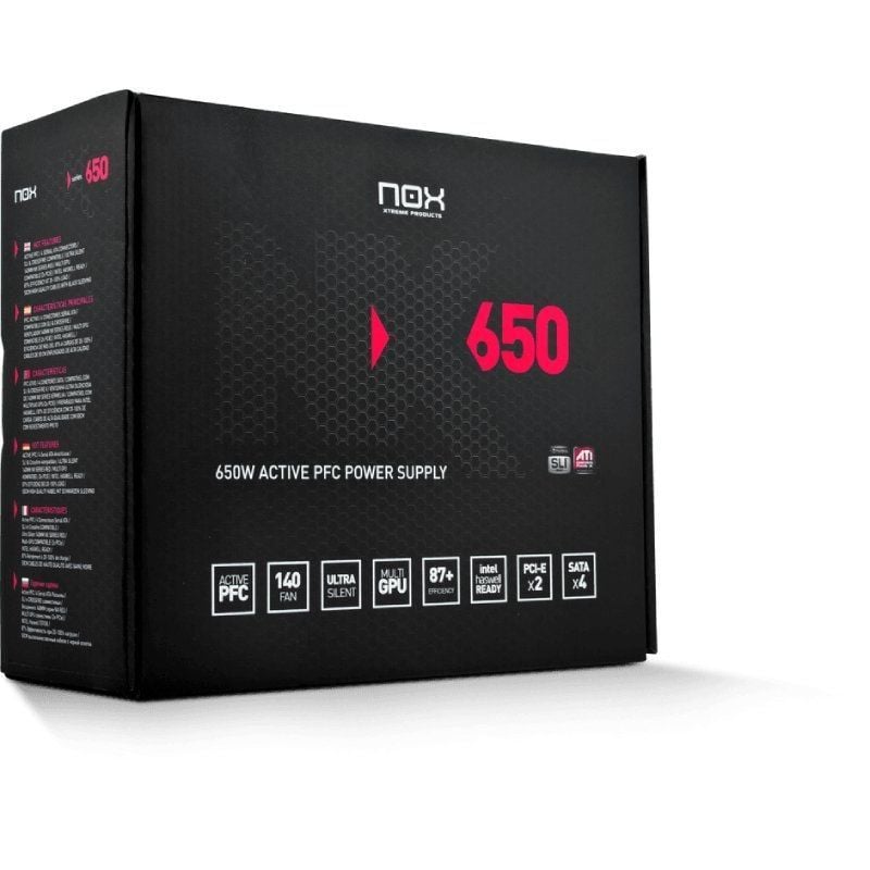 Fonte de Alimentação Nox NX / 650W / Ventoinha 14cm
