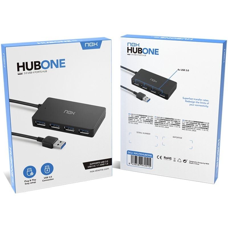 Hub USB 3.0 Nox One / 4xusb
