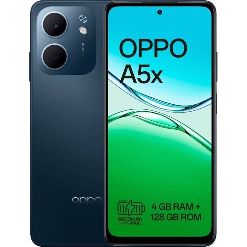 Smartphone Oppo A5x 4GB / 128GB / 6.67" / Preto Azul