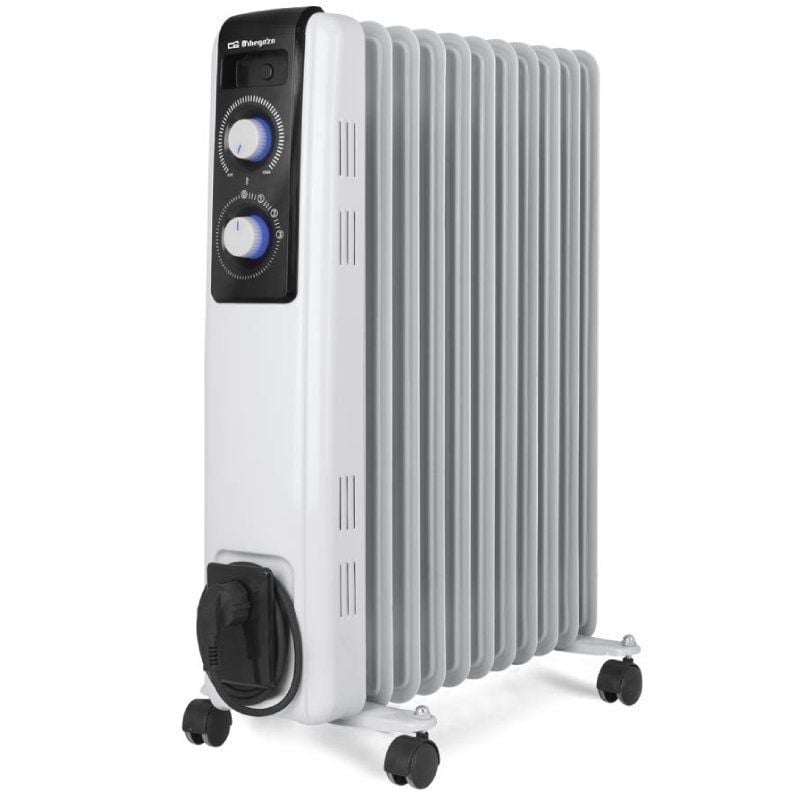 Orbegozo Radiador a Óleo RF 2500A / 3 Potências / 1000-1500-2500w / 11 Elementos de Aquecimento
