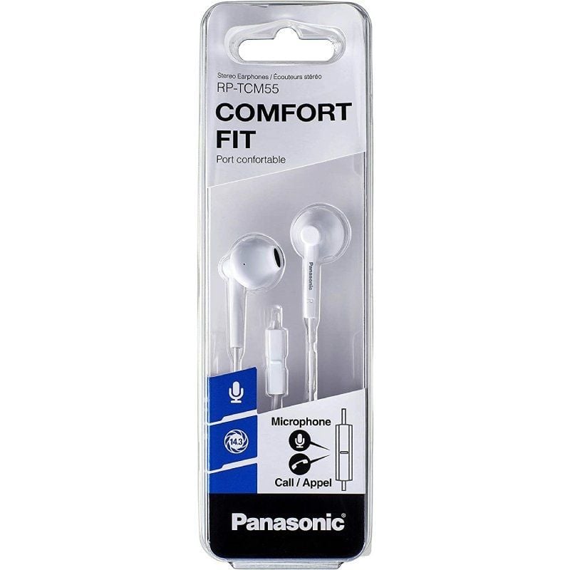 Panasonic Rp-tcm55 Auscultadores Intra-auriculares / com Microfone / Jack 3.5 / Branco