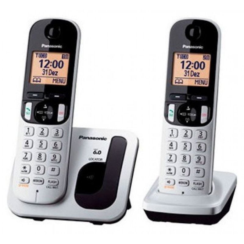 Telefone sem Fios Panasonic Kx-tgc212pl / Embalagem DUO / Prateado