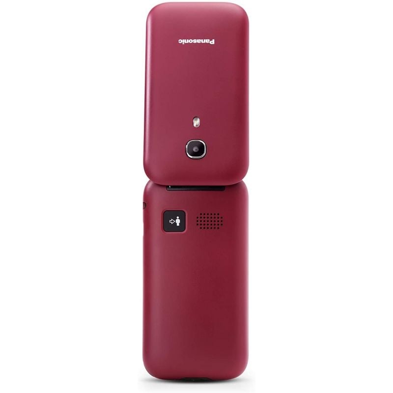 Telemóvel Panasonic Kx-tu400exr para Seniores / Vermelho Maroon