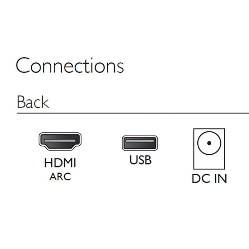 Philips TAB4000 Barra de Som Bluetooth / 10 / 60W / 2.0 / Preto