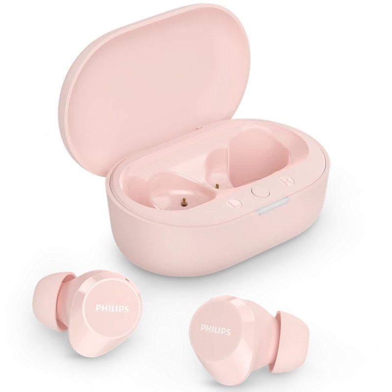 Auricular Bluetooth Philips TAT1209 com Estojo de Carregamento / 6h de Autonomia / Rosa